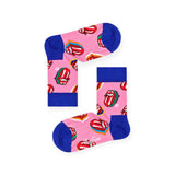 Happy Socks Baby Rolling Stones Candy Kiss Socks ~ Pink Multi