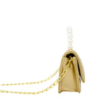 Tiny Treats Quilted Pearl Handle Heart Bag