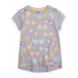 Appaman Girls Circle Tee ~ Sunnies/Heather Mist