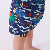 Petit Bateau Baby Bel Ete Print Swim Trunks ~ Navy Multi