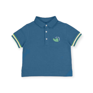 Mayoral Baby Boy s/s Polo w/ Graphic ~ Safari Friends/Indigo
