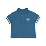 Mayoral Baby Boy s/s Polo w/ Graphic ~ Safari Friends/Indigo
