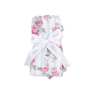 Angel Dear Ruffle Blanket ~ Cabbage Rose Stripe