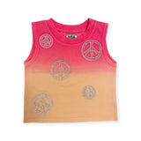 MIA New York Ombre Sleeveless Sweatshirt & Shorts Set ~ Peace/Coral