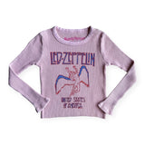 Rowdy Sprout Led Zeppelin USA Fitted Thermal Tee 7-12 ~ Blush