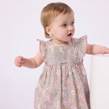 Petit Bateau Baby Floral Print s/s Dress w/ Bloomers ~ Multi