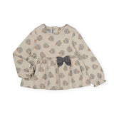 Mayoral Baby Girl Hedgehog Print Top & Leggings Set ~ Beige/Charcoal