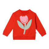 Stella McCartney Baby Girl Tulip Graphic Sweatshirt & Shorts Set ~ Orange Red