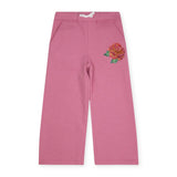 Appaman Girls Lisa Cropped Sweatshirt & Samantha Wide Leg Sweats Set ~ Moss/Pink Flower