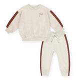 Rylee + Cru Relaxed Sweatshirt & Sweatpants w/ Stripe Set ~ Stone