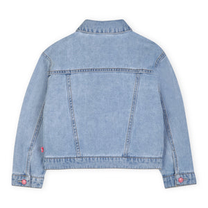 Billieblush Multi Rhinestone Denim Jacket ~ Double Stone/Bleach