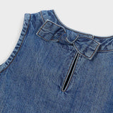 Mayoral Girls Denim Top & Wide Leg Jeans Set 7-12 ~ Dark Wash