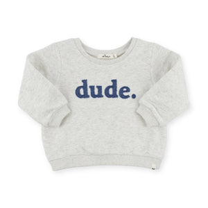 Oh Baby! Dude Brooklyn Boxy Sweatshirt ~ Heather Grey