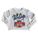 Rowdy Sprout Beach Boys '83 Not Quite Crop l/s Tee ~ Vintage White