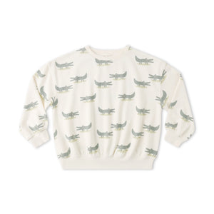 Rylee + Cru Alligators Relaxed Sweatshirt & Sweatpants Set ~ Natural