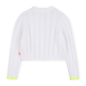 Billieblush Girls Embroidered Cardigan 7-12 ~ White