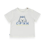 Mayoral Baby Boy Captain Tee & Shorts Set w/ Bucket Hat ~ White/Capri Blue