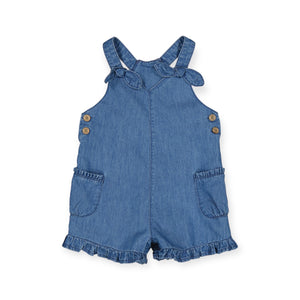 Mayoral Baby Girl Short Chambray Romper ~ Medium Wash