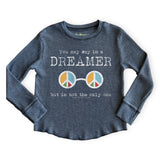 Rowdy Sprout Imagine Lennon Thermal l/s Tee ~ Vintage Black