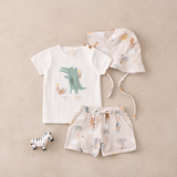 Elegant Baby Knit Top & Muslin Shorts Set ~ Seaside Safari