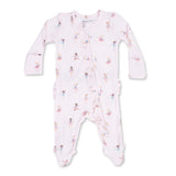 Angel Dear 2 Way Zipper Ruffle Footie ~ Petite Ballet