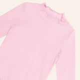 Huxbaby Dreamy Denim Cherry Dress & Ribbed l/s Top Set ~ Blue Multi/Strawberry Creme