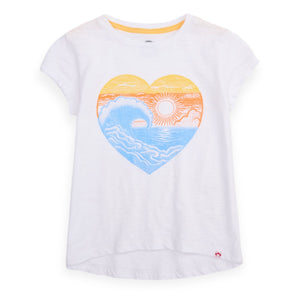 Appaman Girls Circle Tee ~ Heart Wave/White