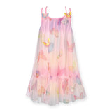 Baby Sara Butterfly Mesh Dress ~ Pink Multi
