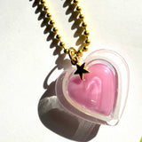 Gunner & Lux Lip Gloss Heart & Star Necklace