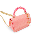 Tiny Treats Quilted BFF Charm Blossom Pearl Handbag