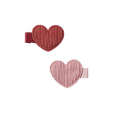 Quincy Mae Heart Clip Set ~ Red/Pink