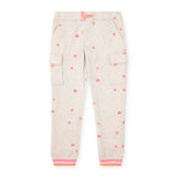 Appaman Girls Cozy Raglan Zip Hoodie & Cargo Jogger Set 7-12 ~ Heather Oatmeal