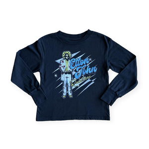 Rowdy Sprout Baby Elton John Rocketman l/s Raglan Tee ~ Jet Black