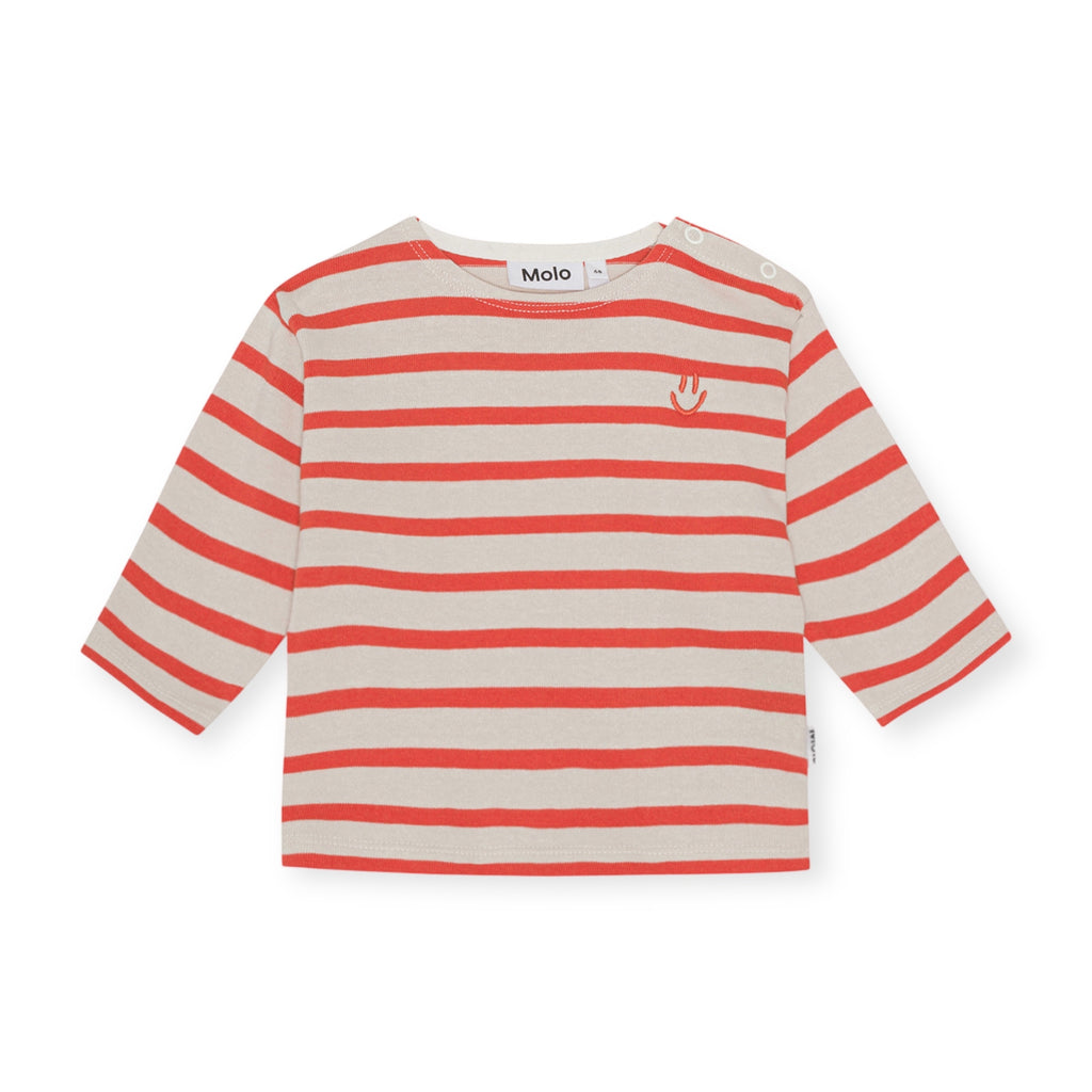 Molo Baby Edarko Shirt ~ Shell Red Stripe