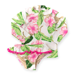 Shade Critters Baby l/s Rashguard Set ~ Botanical Leopard