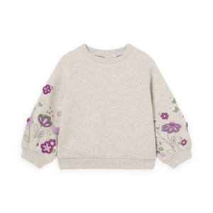 Mayoral Baby Girl Sweatshirt, Sweatpants & Vest 3pc Set ~ Heathered Stone/Pink