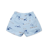 Play Up Baby Sun Print Sweatshirt & Sweatshorts Set ~ Light Blue