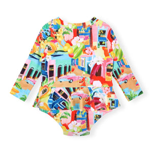 Seafolly Baby Printed Flounce Swimsuit ~ Cuba Multi