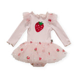 Petite Hailey Baby Gia Strawberry Tutu Onesie ~ Peach