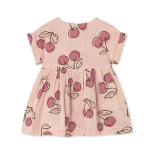 Mayoral Baby Girl Cherries Print Woven Dress ~ Peony