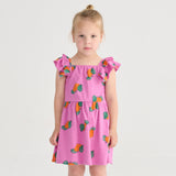 Bobo Choses Girls Tangerine Ruffled Dress ~ Purple