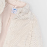 Mayoral Girls Faux Fur Coat ~ Sand