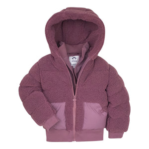 Appaman Girls Teddy Puffer Coat ~ Vintage Mauve