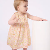 Petit Bateau Baby Sleeveless Printed Dress w/ Bows ~ Multi