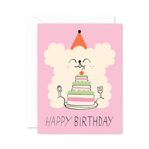Wrap Happy Birthday Dog & Cake Card