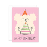 Wrap Happy Birthday Dog & Cake Card