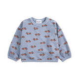 Bobo Choses Baby Race Car Print Sweatshirt & Joggers Set ~ Light Blue