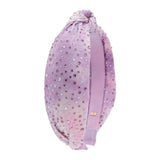 Bari Lynn Cotton Tie Dye Fully Jeweled Knot Headband