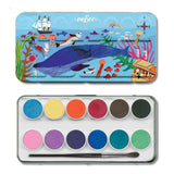 eeBoo In the Sea 12 Watercolors Tin