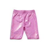 Petite Hailey Bee Gee Metallic Bike Shorts ~ Pink